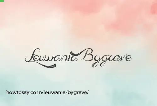 Leuwania Bygrave