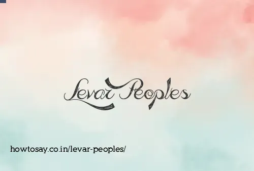 Levar Peoples