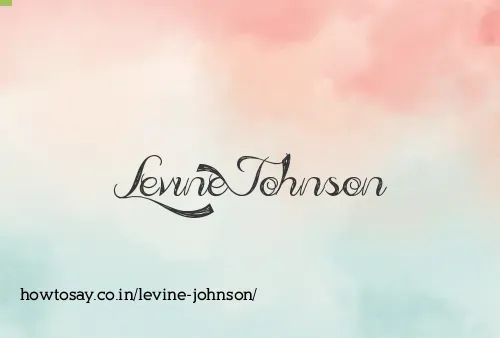Levine Johnson