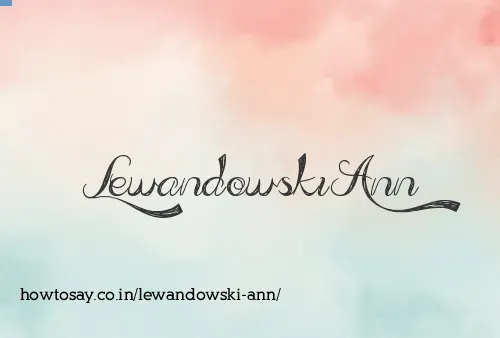 Lewandowski Ann
