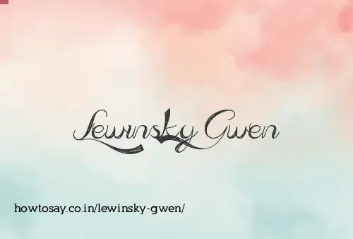 Lewinsky Gwen