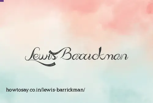 Lewis Barrickman