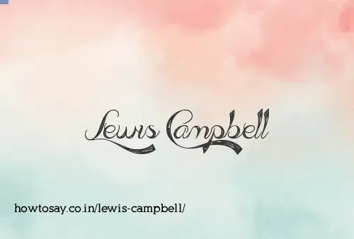 Lewis Campbell