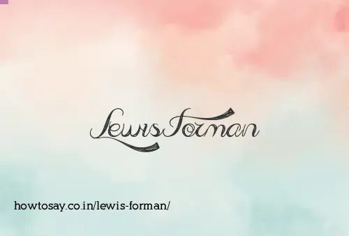 Lewis Forman