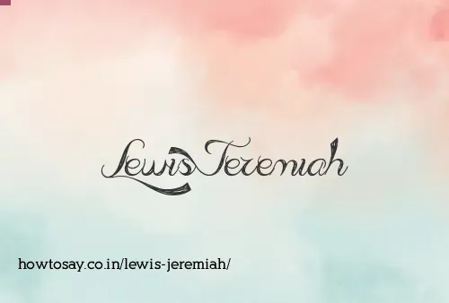 Lewis Jeremiah