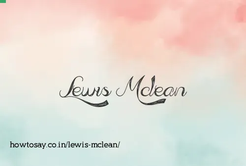 Lewis Mclean
