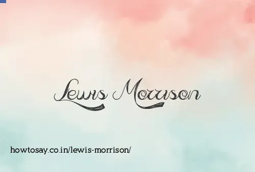 Lewis Morrison