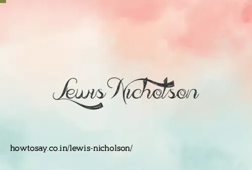Lewis Nicholson