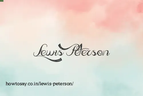 Lewis Peterson