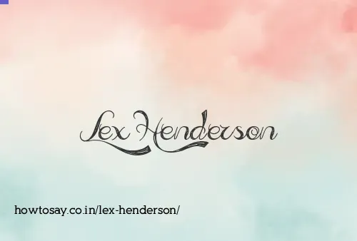 Lex Henderson