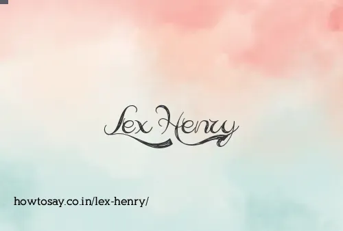 Lex Henry