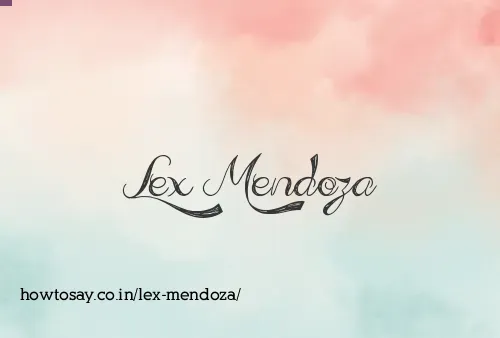 Lex Mendoza