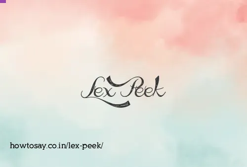 Lex Peek