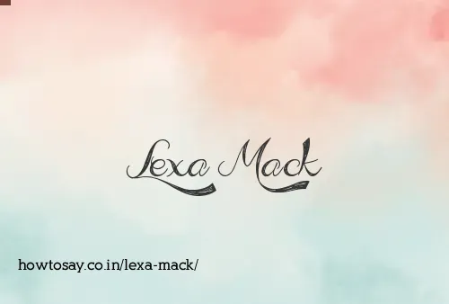Lexa Mack