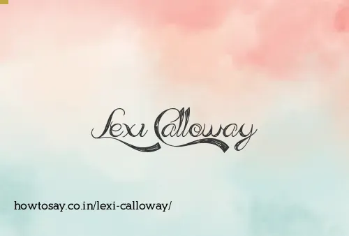 Lexi Calloway