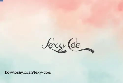 Lexy Coe