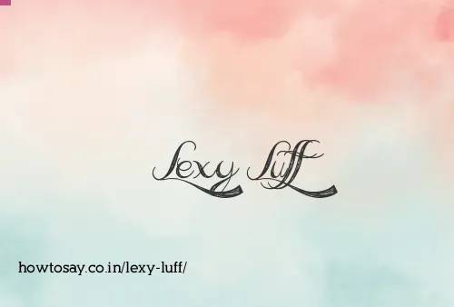 Lexy Luff