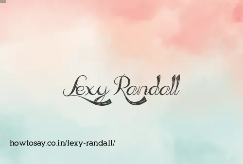 Lexy Randall