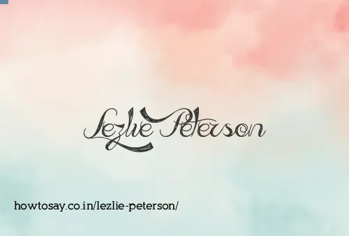 Lezlie Peterson