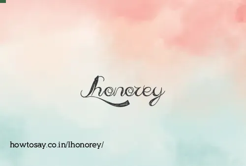 Lhonorey
