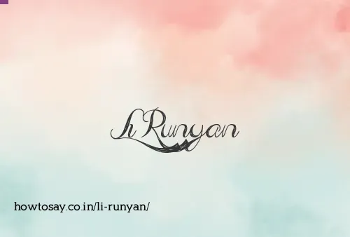 Li Runyan