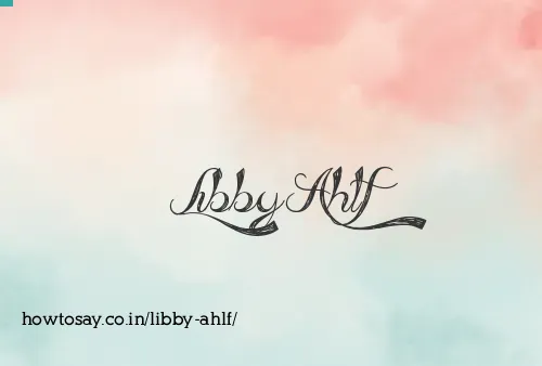 Libby Ahlf