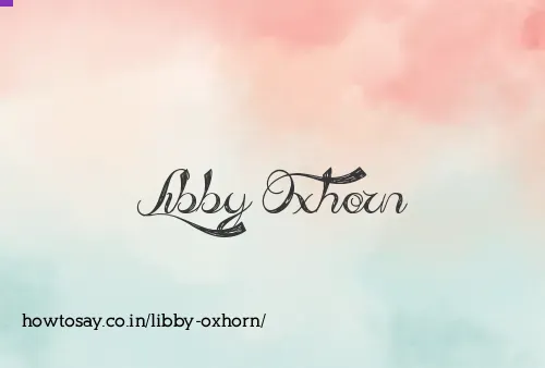 Libby Oxhorn