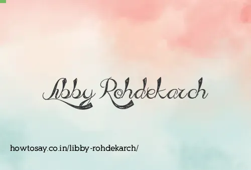 Libby Rohdekarch