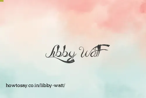 Libby Watt