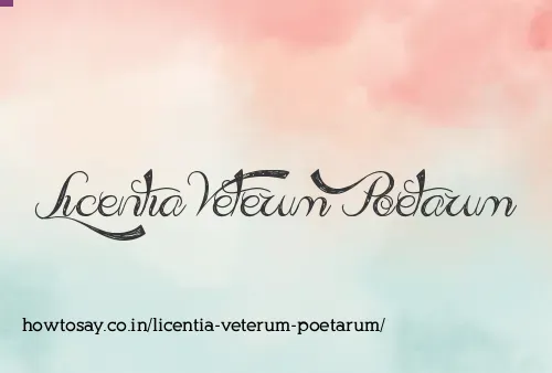 Licentia Veterum Poetarum
