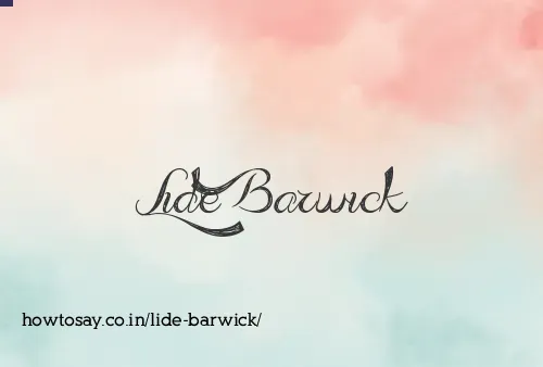 Lide Barwick