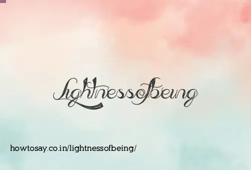 Lightnessofbeing