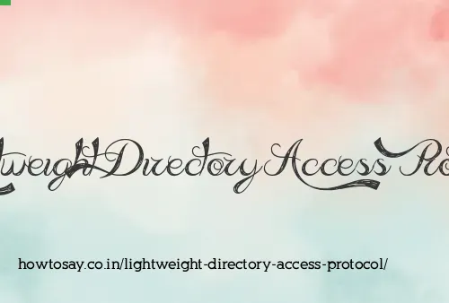 Lightweight Directory Access Protocol