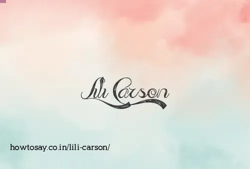 Lili Carson