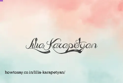Lilia Karapetyan