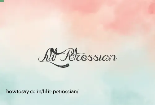 Lilit Petrossian