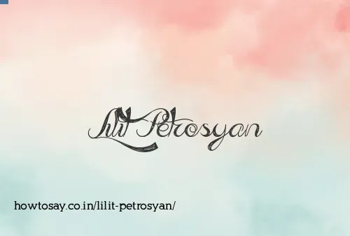 Lilit Petrosyan