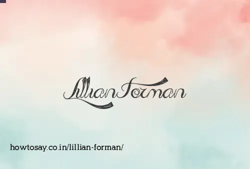 Lillian Forman