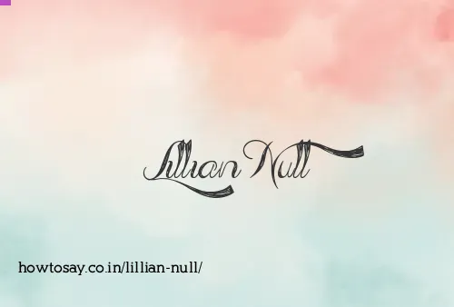 Lillian Null