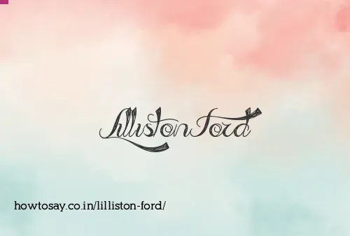 Lilliston Ford