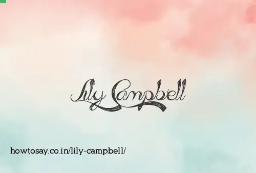 Lily Campbell