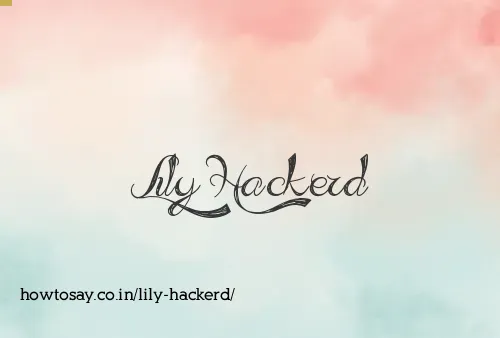 Lily Hackerd