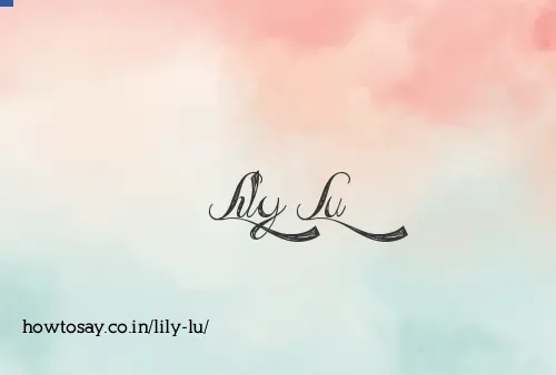 Lily Lu