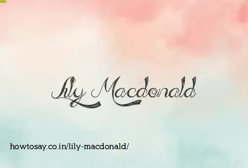 Lily Macdonald