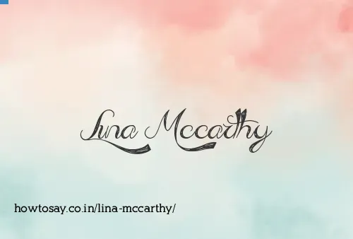 Lina Mccarthy