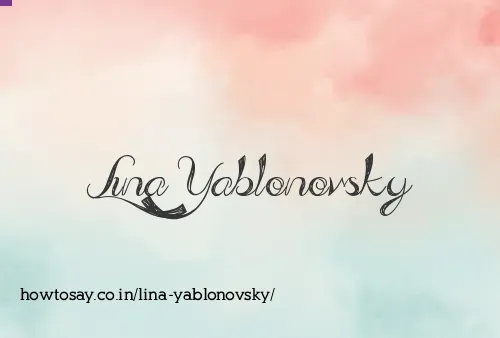Lina Yablonovsky