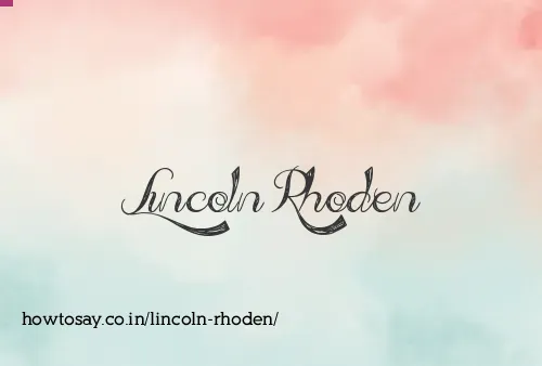 Lincoln Rhoden