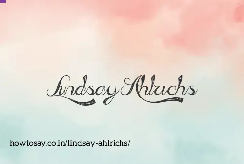 Lindsay Ahlrichs