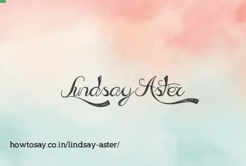 Lindsay Aster