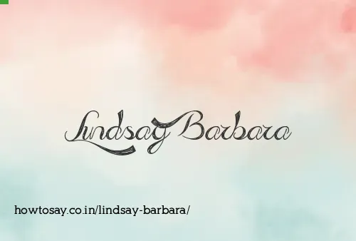 Lindsay Barbara